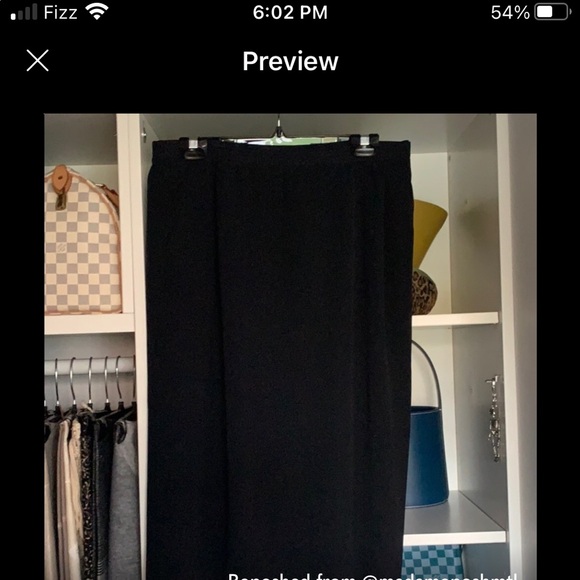 🖤 Escada 🖤GABARDINE BLACK SKIRT 44 - Picture 2 of 4